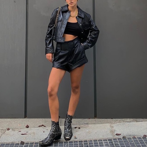 Zara genuine leather jacket moto style - Picture 2 of 14